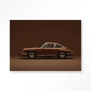 Tableau 40X60 VINTAGE PORSCHE BROWN  - URBAN COTON